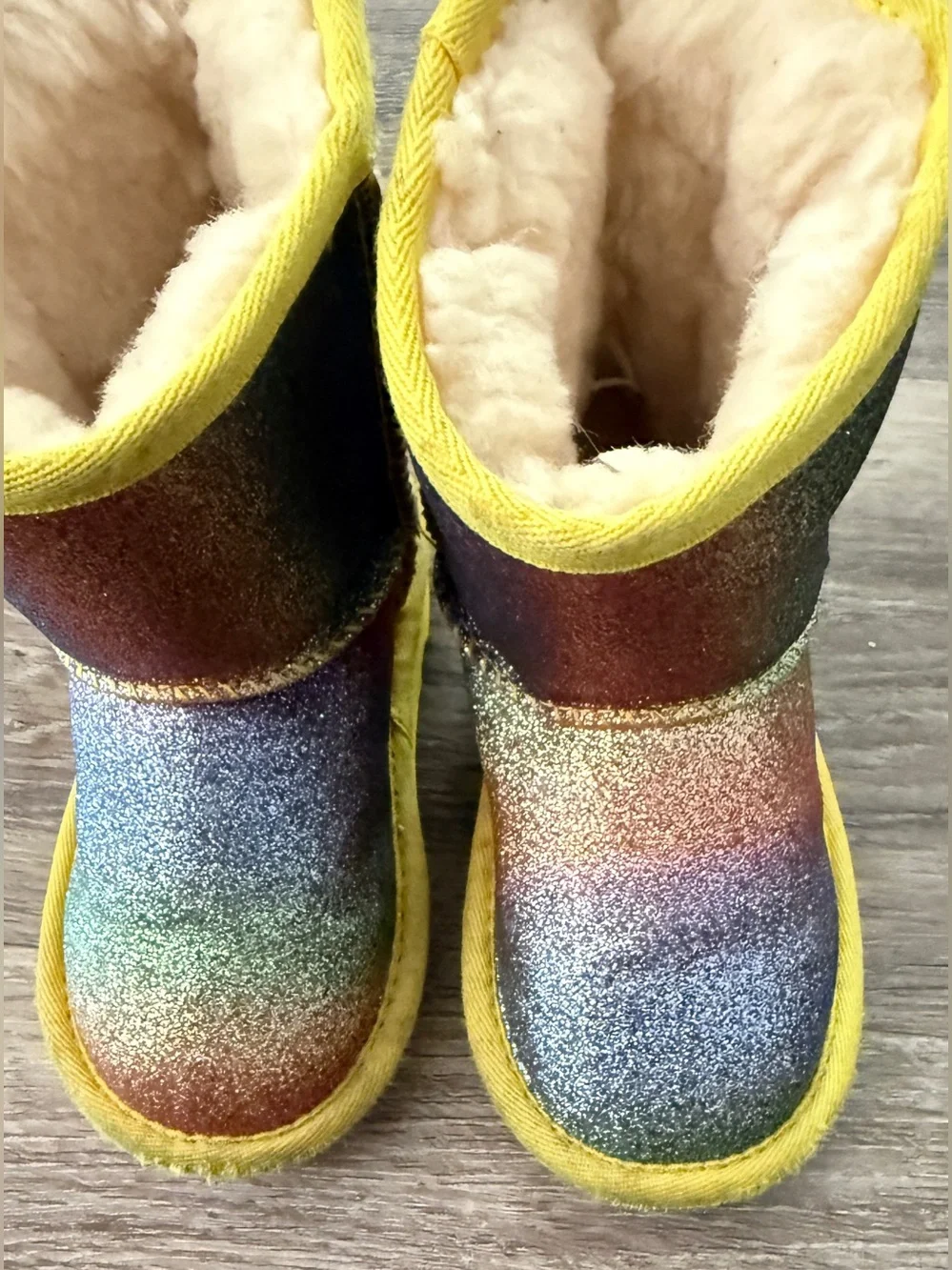 UGG Kids Classic II Rainbow Glitter boots